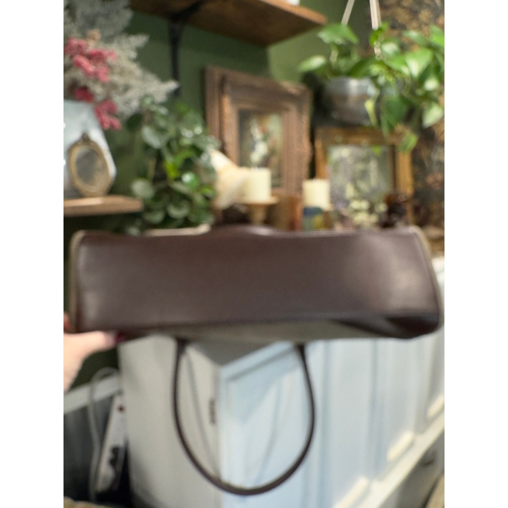 Diane von Furstenberg DVF Tan Canvas Brown Leather Trim Tote Bag Gold Logo Logo‎ - Picture 9 of 9